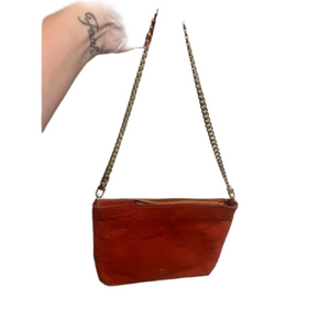 KD Small orange Suede crossbody purse